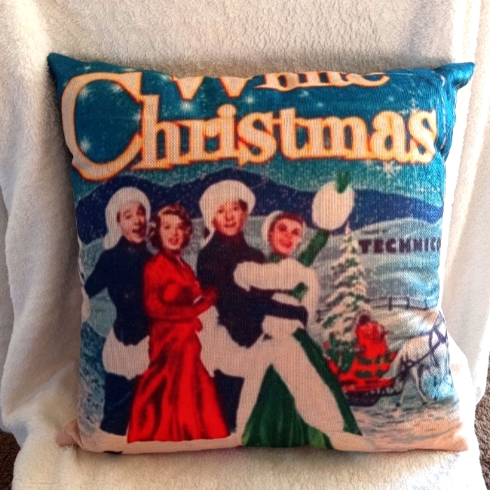 White Christmas pillow